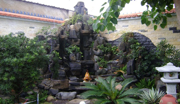 quy trình thi công hòn non bộ