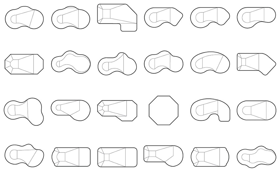 Các hình dáng cơ bản hồ cá koi thường thấy