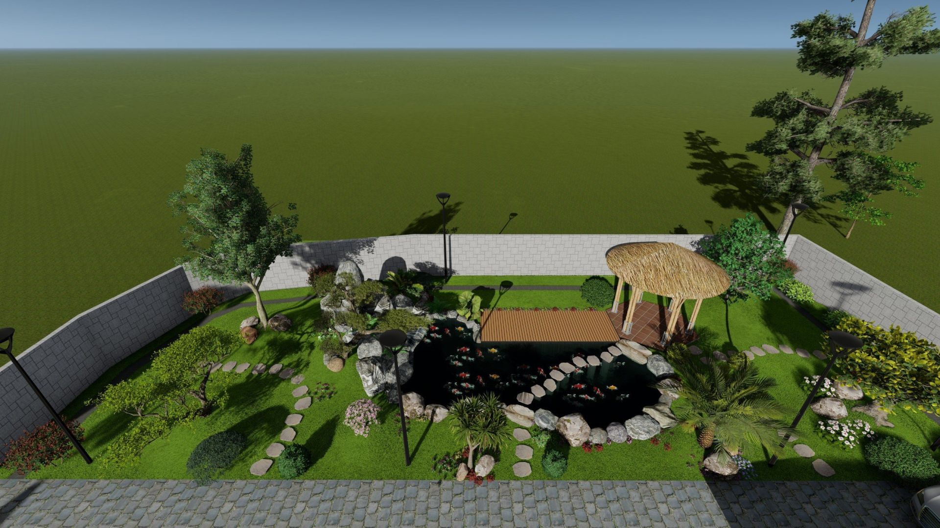 thi công hồ cá koi