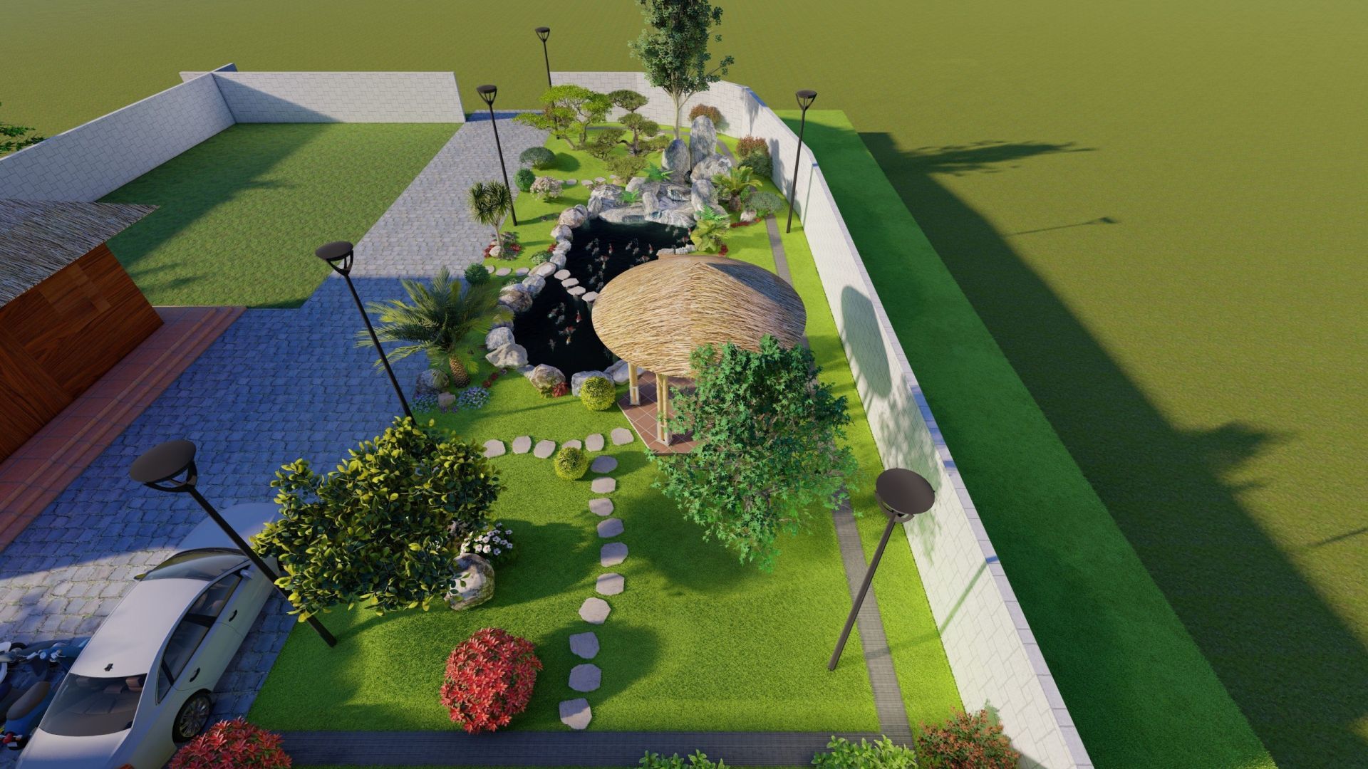 thi công hồ cá koi