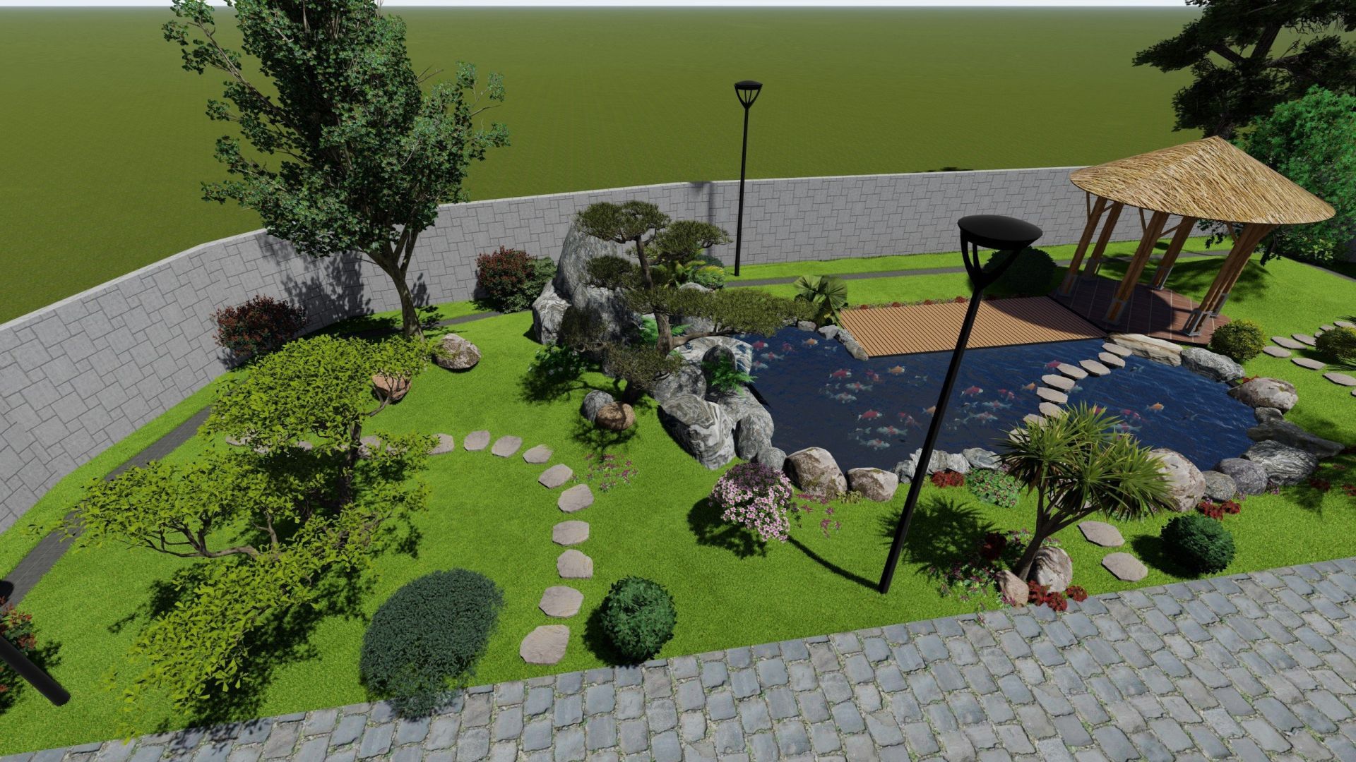 thi công hồ cá koi