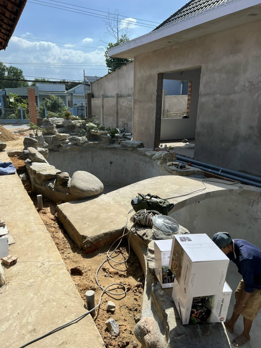 vệ sinh hồ cá koi bình dương